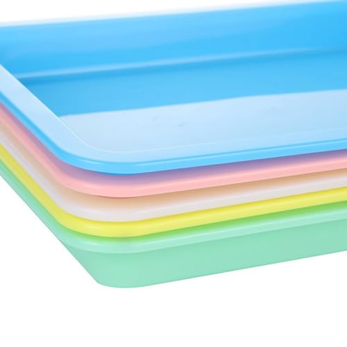 5 Pcs Small Litter Box Kitten Litter Box Plastic Cat Litter Pan Bunny Litter Boxes Guinea Pig Boxes Shallow Kitty Waste Tray Portable Pet Toilet for Indoor Cats Rabbits Small Animals