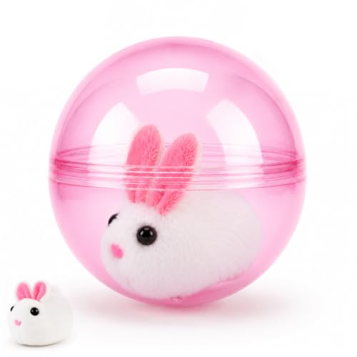 360° Self-Rolling Interactive Cat Toy Ball (Pink, Rabbit) | Automatic Rolling Pet Toy, Pet Fun Indoor Motion Activated Exercise Toys for Cats Dogs - color: Pink