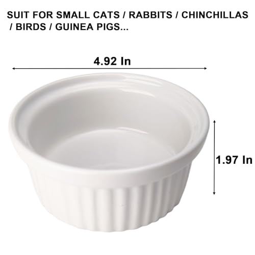 Ceramic Hanging Pet Bowl Bird Cage Feeder | Adjustable Height, No-Tool Installation, Heavy Duty Food & Water Bowl for Rabbits, Guinea Pigs, Kittens, Small Pets