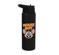 Mouse Boy | Childrens Mice Product | Youth Kids Boys Mouse Stainless Steel Insulated Water Bottle - color: Black
