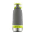 Ello Emma 14oz Vacuum Insulated Stainless Steel Kids Water Bottle with Straw and Built-in Carrying Handle and Leak-Proof Locking Lid for School Backpack, Lunchbox and Outdoor Sports, Gray | Insulated stainless steel kids water bottle with straw, leakproof