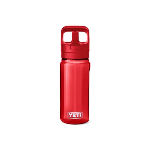 YETI Yonder 600 ml/20 oz Water Bottle with Yonder Straw Cap, Rescue Red - color: Rescue Red, size: 20 Ounces