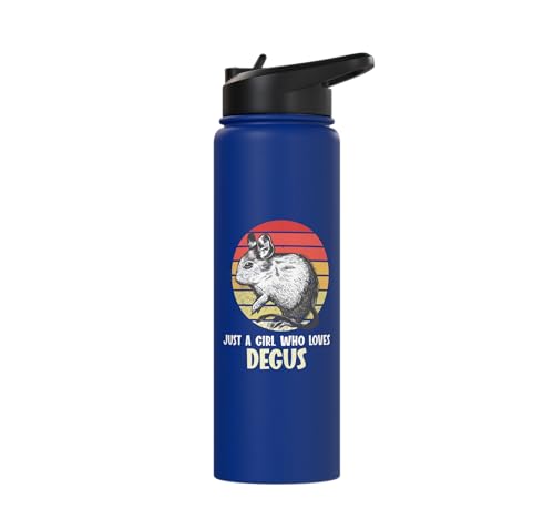 Just a girl who loves Degus Degu Stainless Steel Insulated Water Bottle - color: Royal Blue