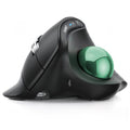 Nulea Wireless Trackball Mouse Ergonomic Vertical Design Thumb Control | Rechargeable mouse with quiet clicks,4 DPI levels,3 device Bluetooth & USB receiver,smooth tracking,compatible with PC-Green - color: E-Green