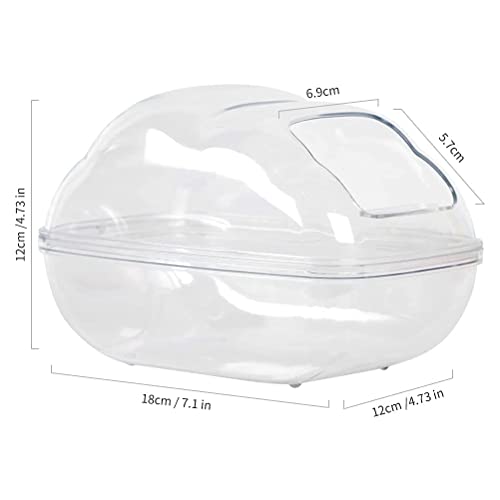 Hamster Small Animal Sand Bath Box Bathtub Critter's Bathroom with Scoop Accessories for Mice Hedgehog Lemming Gerbils or Other Small Pets（Large - size: Large