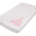 Disney Princess Enchanting Dreams White and Pink Cinderella A Dream is a Wish Your Heart Makes 100% Cotton Photo Op Nursery Fitted Crib Sheet - color: Princess Enchanting Dreams