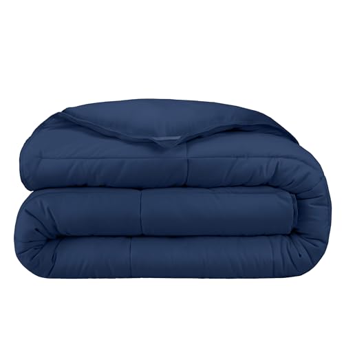 Bare Home Duvet Insert Comforter - Twin/Twin Extra Long - 8 Duvet Loops - Goose Down Alternative - Ultra-Soft - Premium 1800 Series - All Season Warmth - Bedding Comforter (Twin/Twin XL, Dark Blue) - color: 04 - Dark Blue, size: Twin/Twin XL