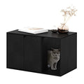 Furinno Peli Litter Box Enclosure, Americano | Side Entrance, Hidden Litter Box Furniture, Wooden Pet House, Easy Assembly, for Living Room - color: Americano, size: Large