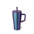 BrüMate Era 20 oz Tumbler with Handle and Straw | 100% Leakproof Insulated Tumbler with Lid and Straw | Made of Stainless Steel | Cup Holder Friendly Base | 20oz (Dark Aura) - color: Dark Aura, size: 20oz