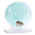 Niteangel Super-Silent Hamster Exercise Wheels: - Quiet Spinner Hamster Running Wheels with Adjustable Stand for Hamsters Gerbils Mice Or Other Small Animals (S, Mint Green) | Can 9.1-11.8" Adjustable Height - No Bend Back Spinner Running for Dwarf Syrian