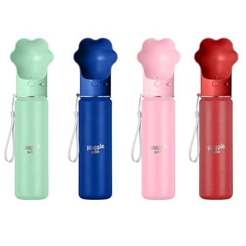 Stainless Steel Dog Travel Water Bottle, Vacuum Insulated Portable Dog Water Dispenser, Drink Cup and Snack Container On The Go, Outdoor Walking, Hiking, Travel (Red, 22oz) - color: Red