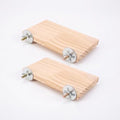 2Pcs Solid Wood Parrot Stand and Small Animal Climbing Platform
