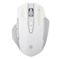 Uineer Bluetooth Mouse, Tri-Mode Wireless, Rechargeable, 3-Device Switch | Dual Bluetooth plus 2.4G connectivity, 3-device switching and a visible rechargeable battery level. - color: Gray and White