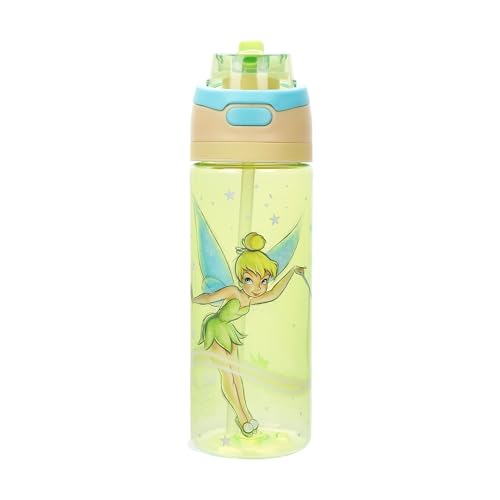 Bioworld Tinker Bell Character Art Green 24 Oz Plastic Water Bottle With Dual Spout Lid - color: Tinker Bell Character Art Green