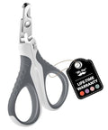 Mr. Pen- Cat Nail Clipper, Stainless Steel | Professional Sharp Cat Claw Trimmer for Small and Medium Cats, Pet Nail Clipper with Sturdy Non Slip Handle - color: White & Gray