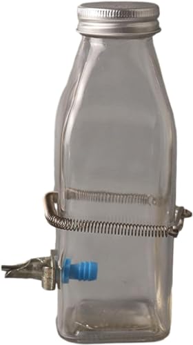5Pcs Silver Spring with 2 Clips Used Singly or in Combination to Hold Rabbit Water Dispenser Drinking Bottle for Small Animals Feeding and Watering Supplies