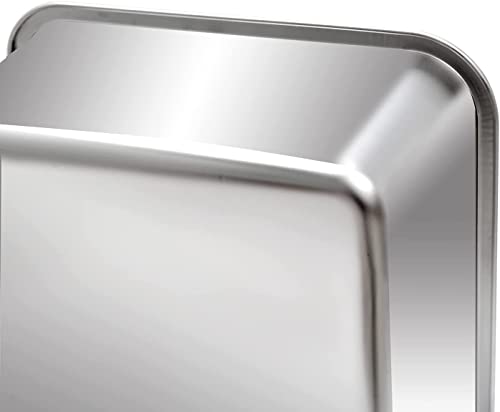 Kichwit Large Stainless Steel Cat Litter Box, 23.4" x 15.5" x 7.6" | High Sides, Metal Litter Pan for Cats, Non Stick Smooth Surface, Easy to Clean - size: 23.4" L x 15.5" W x 7.6" H (without Lid)