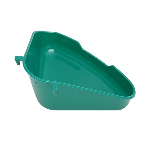 Corner Litter Pan Small Animal Litter Box Fanshaped Rabbit Corner Toilet Box Potty Trainer for Guinea Pigs Chinchilla Ferret Galesaur Rats and Other Small Animals (S)