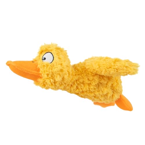 Best Pet Supplies Squeaky Plush Dog Toy - Ducky Doodle, Small | Soft Plush, Squeaks & Crinkles, Perfect for Moderate Chewers, Toss & Fetch Play, Stress & Anxiety Reliever, Ideal Gift Toy - color: Ducky Doodle (Yellow), size: Small