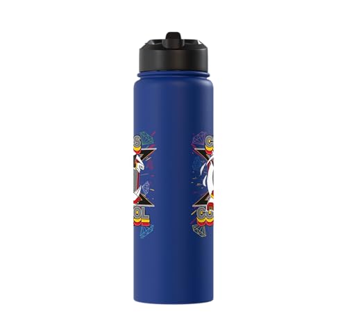 Sonic the Hedgehog - Shadow the Hedgehog "Chaos Control" Stainless Steel Insulated Water Bottle - color: Royal Blue
