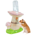 PINVNBY Hamster Water Bottle No Drip Ceramic Automatic Gerbil Water Bottle 80ML Water Dispenser with Mushroom Stand Holder for Gerbils Syrian Hamsters Dwarf Hamsters Mice (Pink) - color: Pink
