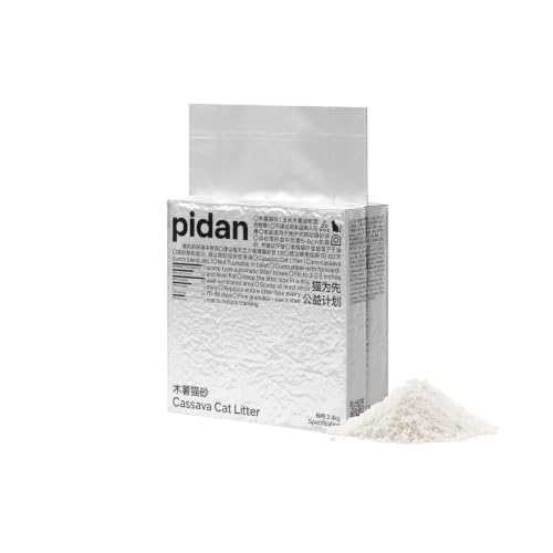 pidan Cassava Cat Litter clumping,Natura llitter Unscented,Odor Control,Plant-Based Natural Ingredients,Ultra Absorbent and Fast Drying,NO Dust (5.3lb/Bag×1bag) - size: 5.3lb/bag×1bag