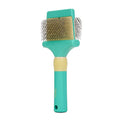 Jelly Pet Double Sided Slicker Brush, Longer Pin, Flexible Head, Fine/Coarse Sides, Removes Unwanted Tangles, Made in USA, Large, Teal