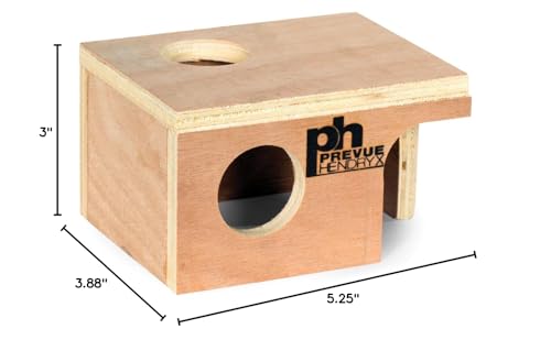 Prevue Pet Products Wood Mouse Hut 1120 (Pack of 2) - size: Mouse (Pack of 2)