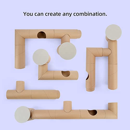 Niteangel Creative & Composable Hamster Tunnel - DIY & Build Unique Tube Burrow as Hideout for Small Sized Animals Like Hamsters Mouse Gerbils Mice (Whole Tunnel Set - Raw) - size: Whole Tunnel Set - Raw