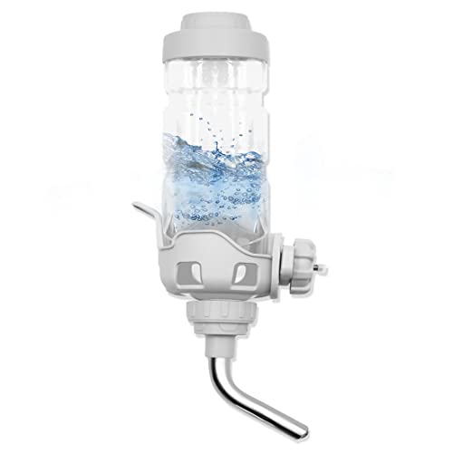 Vannon Dog Crate Water Bottle, 34oz Top-Fill Pet Water Dispenser, Grey | kennel water bottle helps keep pets hydrated longer with fewer refills and easy daily care. - color: Grey, size: 34oz