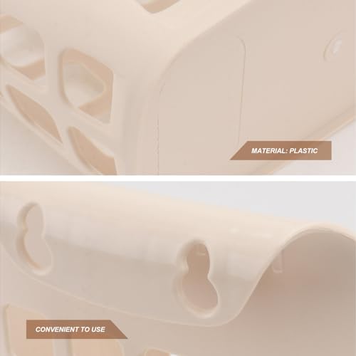ULTECHNOVO 1pc Capacity Feeder Hanger Basket Plastic Hay Holder for Guinea Pigs Chinchillas and Animals Waste-reducing Design for Easy Feeding - color: Beige
