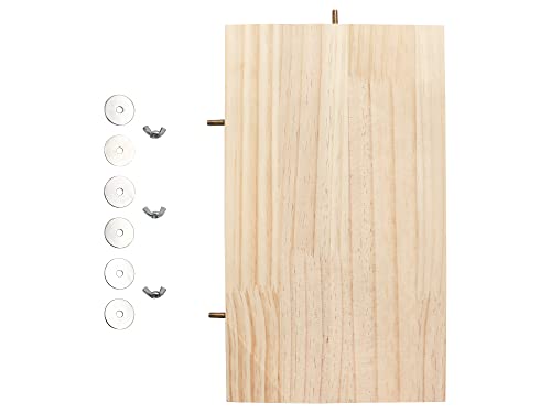 13.6×7.9 Inches Large Bird Perch Stand Platform, Natural Wooden Small Animals Cage Accessories, Rectangle Stand Perch Shelf for Parrot Parakeet Cockatiel Rat Hamster Guinea Pig Conure Chinchillas - size: 13.6 × 7.9 Inches Natural