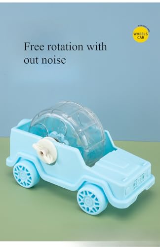 Hamster Running Wheel Car Shape Running Wheel Hamster Exercise Plastic Running Wheel (White,S) - color: White, size: S