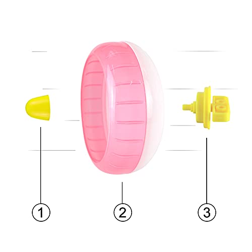 WishLotus Hamster Running Wheel, Silent Jogging Exercise Toy Hamsters Cage Accessory for Drawf Hamster Golden Silk Shih Tzu Bear (Pink) - color: pink,12cm