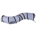 iCAGY Cat Tunnel Toys for Indoor Cats Kittens Rabbits, Pet Toy Play Tunnels | Interactive Crinkle Pop Up Tunnel Toys, Relieve Cat Boredom, Dark Grey 47" Shape S - color: Dark Grey