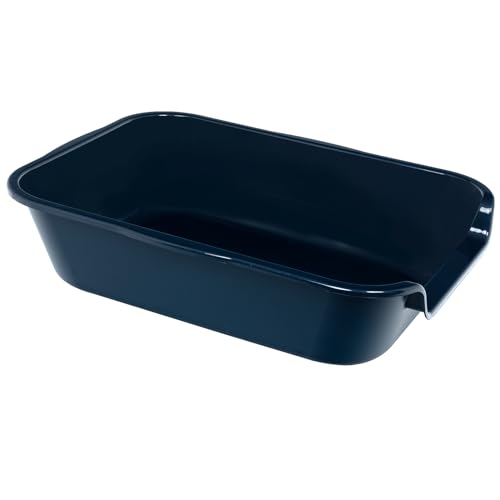 Extra Large Low Entry ABS Cat Litter Box, Dark Blue, 20" L x 15.5" W, 1 Pack - color: Dark Blue, size: Small (Pack of 1)