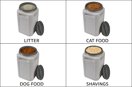 Mighty Tuff Airtight Dog Food Storage Container – 13 Gal, up to 54 lb Capacity – Cat and Dog Food Container with Twist Lid & Handles – BPA-Free, Made in USA - size: 13 Gal/ 54 lbs