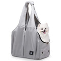 Dog Purse Carrier for Small Dogs, Cats, and Puppies – Soft-Sided Travel Pet Tote Bag with 4 Large Pockets, Foldable, Lightweight, Fits Pets up to 15 lbs, for Travel, Outings (Grey) - color: Grey