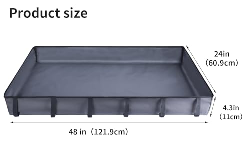 Guinea Pig Cage Liner Pet Bedding Base Waterproof Oxford Guinea Pig Cage Bottom Suitable for C & C Cage Panel (No Cage)（24x48 Inch）, gray - size: 48.0"L x 24.0"W x 4.3"H