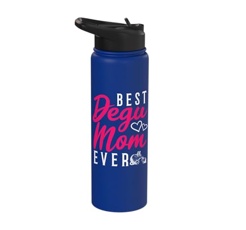 Best Degu Mom Ever Rodents Stainless Steel Insulated Water Bottle - color: Royal Blue