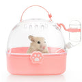 Hamster Carrier Cage with Handle, Small Animal Outgoing Cage | Portable Gerbils Carrier Cage with Water Bottle, Hamster Travel Carry Case for Small Pets, Chinchillas, Dwarf Hamster