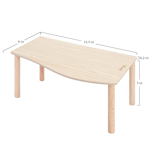 Niteangel Hamster Play Wooden Platform: Wave - 15.7" L x 9" W - 7" H | Can Maximizes Cage Space & Enriches Pet environment for Dwarf Syrian Hamsters Gerbils Mice Degus or Other Small Pets - size: Wave - 7'' Height
