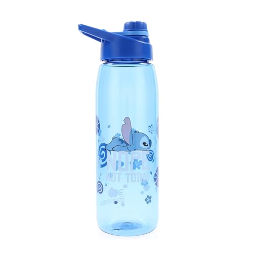 Silver Buffalo Disney Lilo and Stitch Nope Lazy Quote, Water Bottle, 28oz | Not Today, Includes Screw-On Lid, 0.83 Liters - color: Lilo and Stitch Nope Not Today, size: 28 Ounces