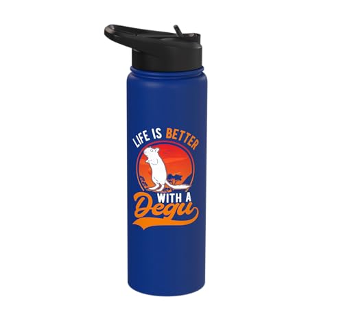 Life is better with an Degu Stainless Steel Insulated Water Bottle - color: Royal Blue