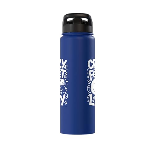 Crazy Ferret Owner Women Ferrets Stainless Steel Insulated Water Bottle - color: Royal Blue