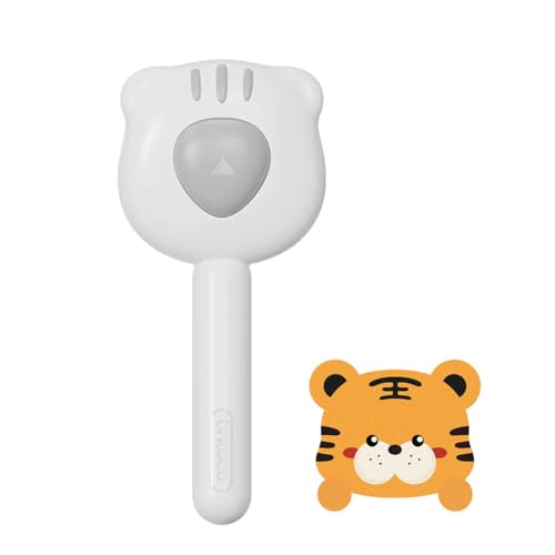 Dog Brush for Shedding, Gentle Self Cleaning Pet Brush with Release Button for Cats and Dogs, Easy to Remove Loose Hair Daily Grooming Tool During Shedding Season - color: White Tiger