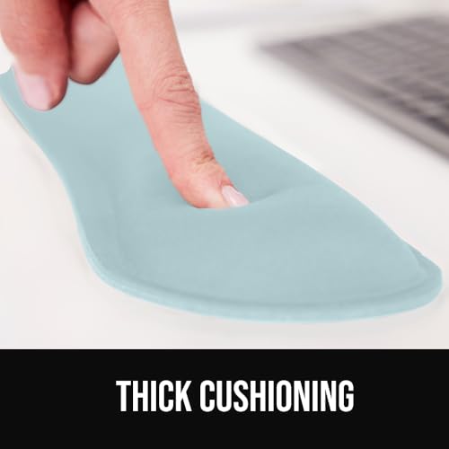 GORILLA GRIP Silky Gel Memory Foam Wrist Rest for Computer Keyboard, Mouse, Ergonomic Design for Typing Pain Relief, Desk Pads Support Hand, Arm, Mousepad Rests, Stain Resistant, 2 Piece Pad Sky Blue - color: Sky Blue, size: Set of 2 (Keyboard Rest + Mous