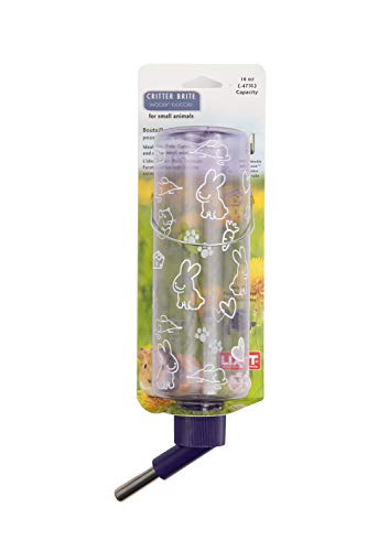 Lixit Standard Cage Water Bottles for Rabbits, Ferrets, Guinea Pigs, Hamsters, Rats, Mice and Other Small Animal's (16 Ounce, Clear) - color: Clear, size: 16 Ounce