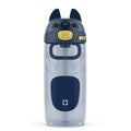 Ello Ellies 16oz BPA-Free Plastic Leakproof Kids Water Bottle, Dog | Animal shaped plastic kids water bottle with straw, leakproof locking lid, carry handle, & BPA-free design for school lunches - color: Dog, size: 16 Ounces