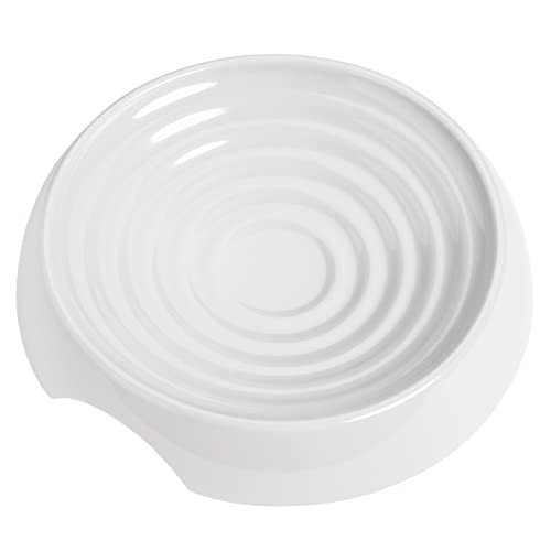 CatGuru Cat Bowls, Whisker Friendly Food Bowl for Indoor Cats, Reliefs Whisker Fatigue, Wide Kitten Dish, Non Slip Pet Dishes, Shallow Pet Plates (Marshmallow) | Wide, shallow food dish lets cats reach every bite comfortably reducing food waste. Nonslip.